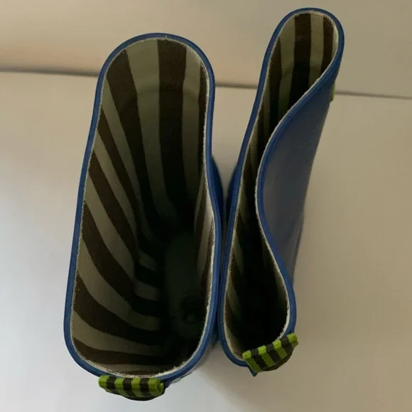 Henri Bendel Blue Rubber Rain Boots Wellies, 8 - Picture 11 of 14